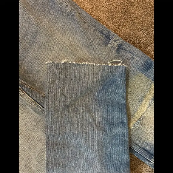 - Free people distressed knee with already edge bottoms