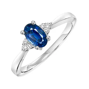 10KT White Gold & Diamond Classic Book 10K Birthstone Ensembles Fashion Ring  - 1/10 ctw