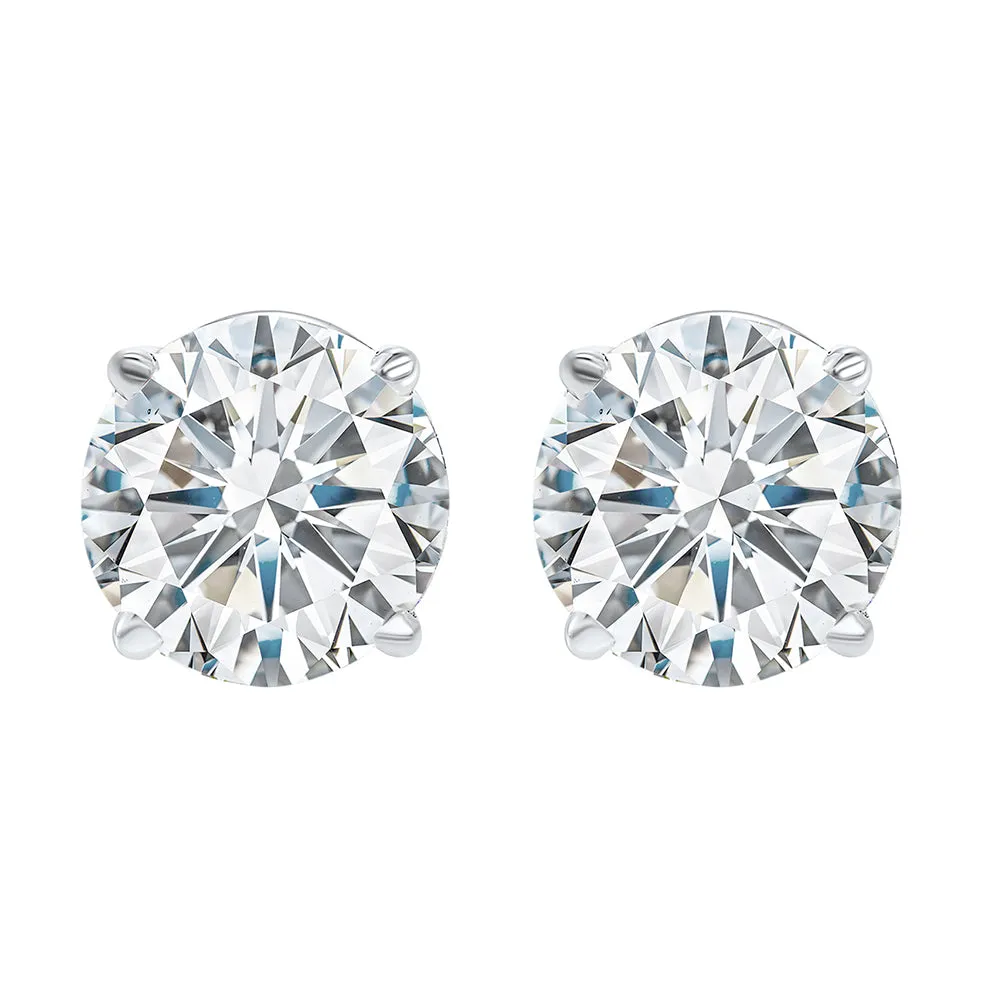 14KT White Gold & Diamonds Stunning Stud Earrings - 2 ctw
