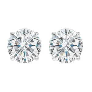14KT White Gold & Diamonds Stunning Stud Earrings - 2 ctw