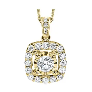 14KT Yellow Gold & Diamond Tru Reflection Neckwear Pendant  - 1/10 ctw