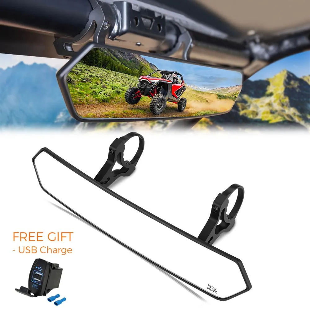 1.65" - 2" UTV Wide Rear View Racing Mirror for Polaris RZR Ranger 800 1000 XP 900 for CF Moto for Can Am Maverick X3 Commander