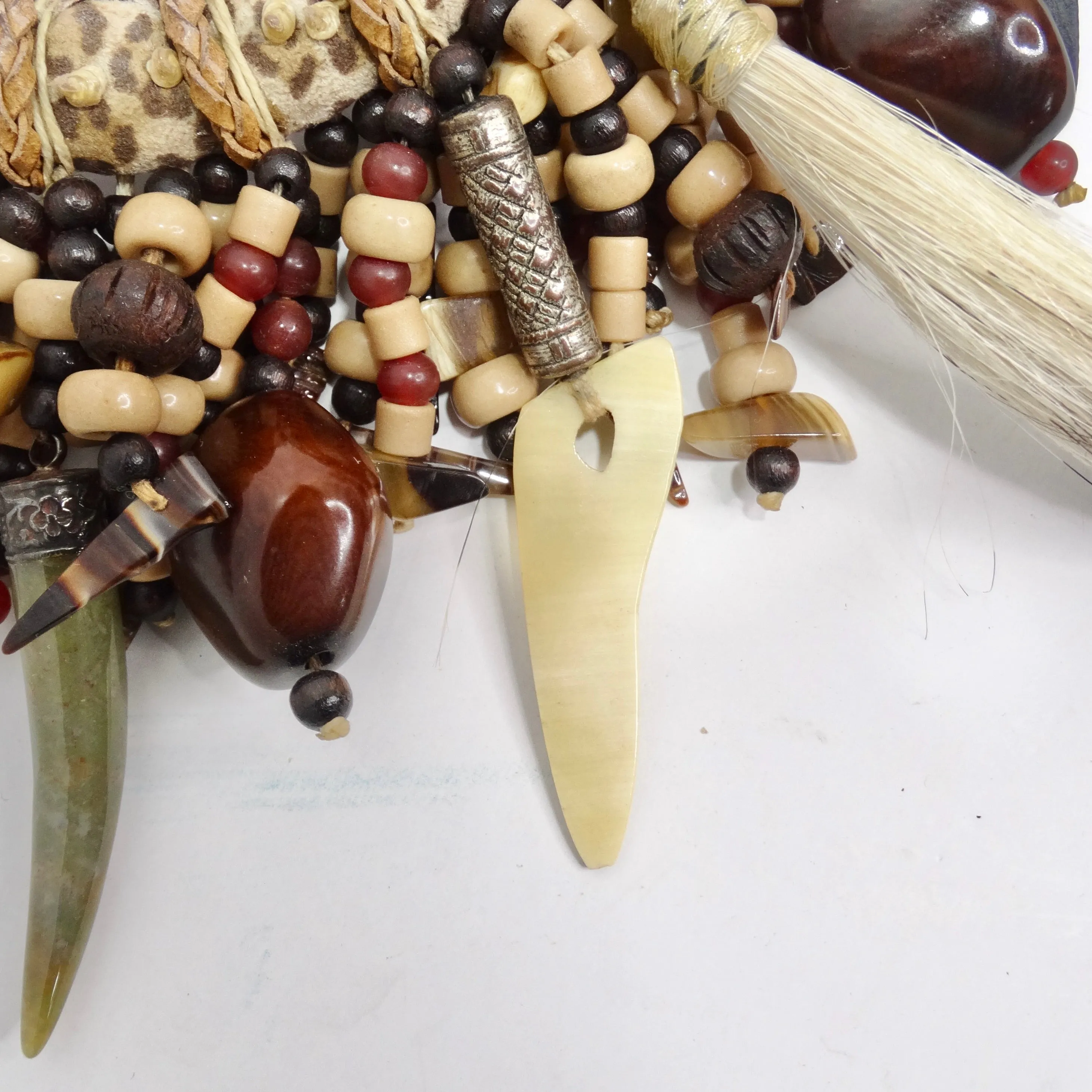 1940 African Multi Gemstone Beaded Necklace