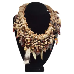1940 African Multi Gemstone Beaded Necklace