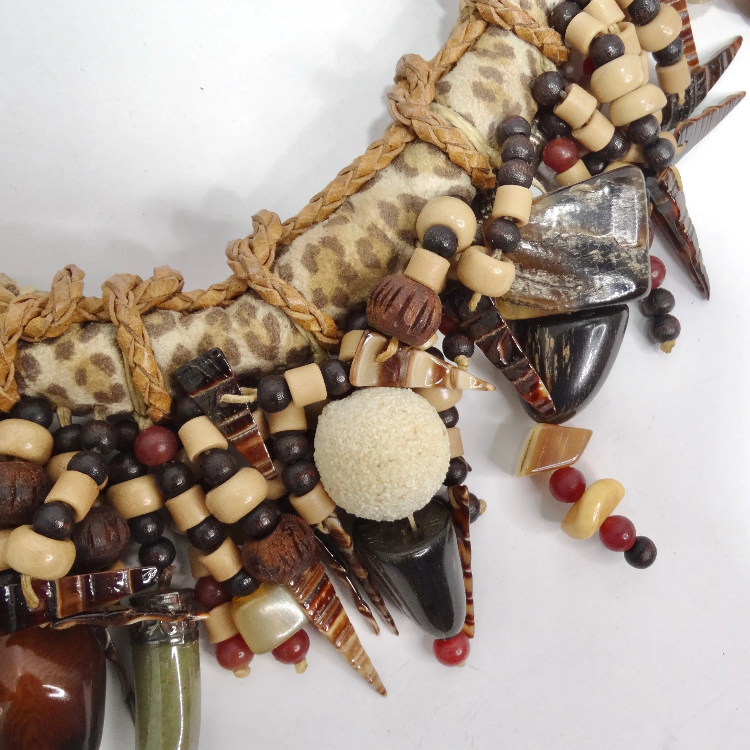 1940 African Multi Gemstone Beaded Necklace