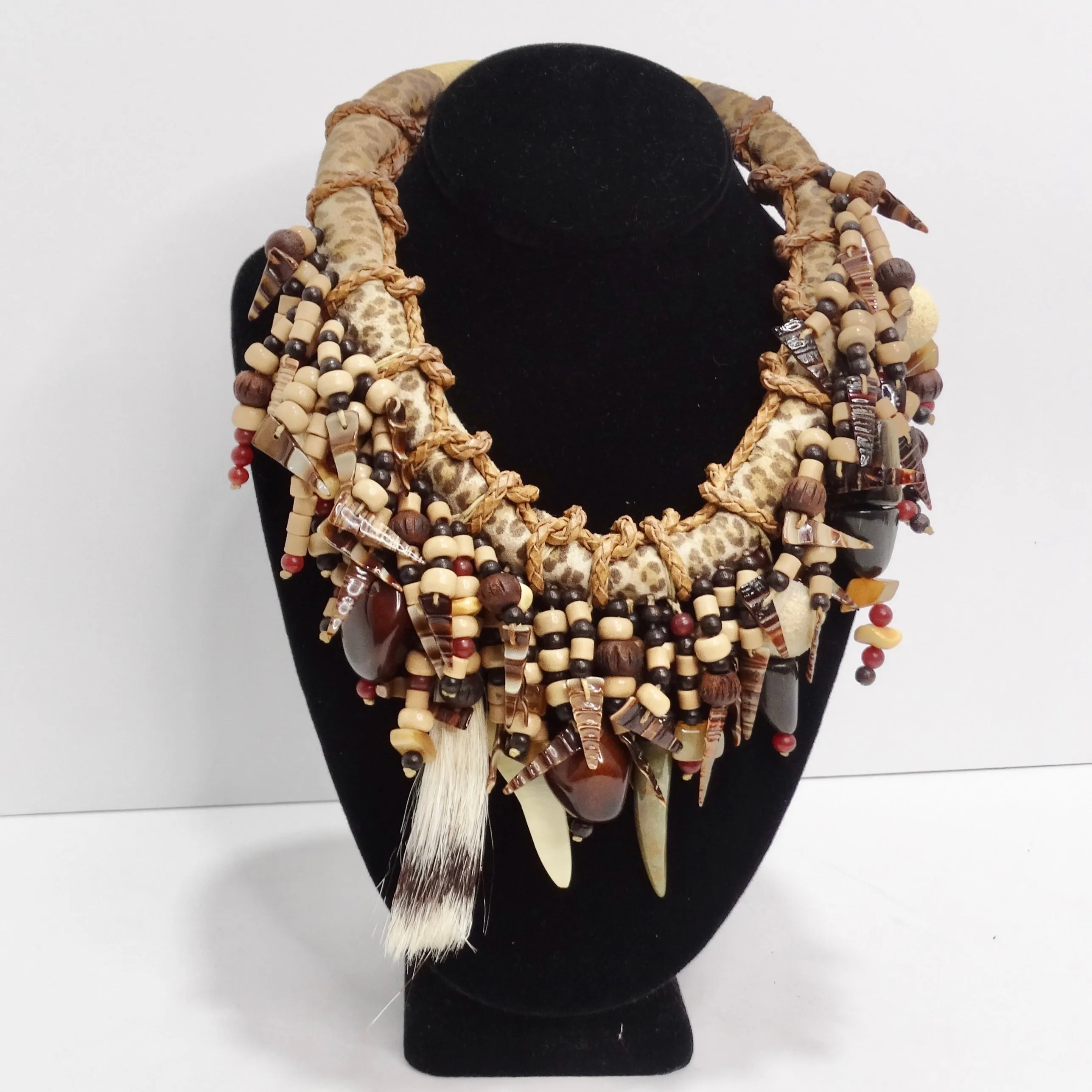1940 African Multi Gemstone Beaded Necklace