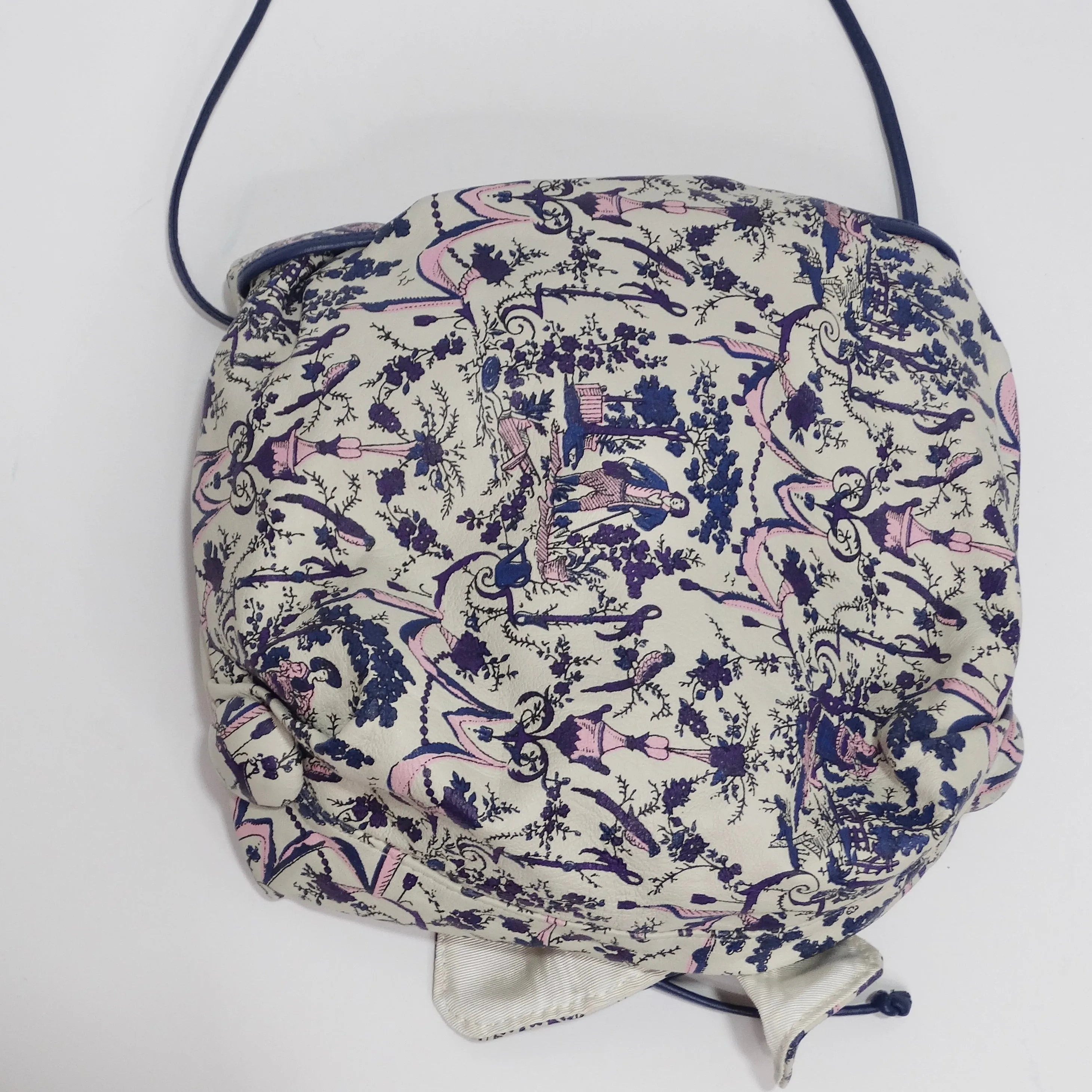 1980s Carlos Falchi Drawstring Crossbody Bag