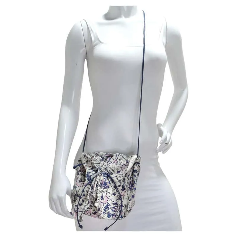 1980s Carlos Falchi Drawstring Crossbody Bag
