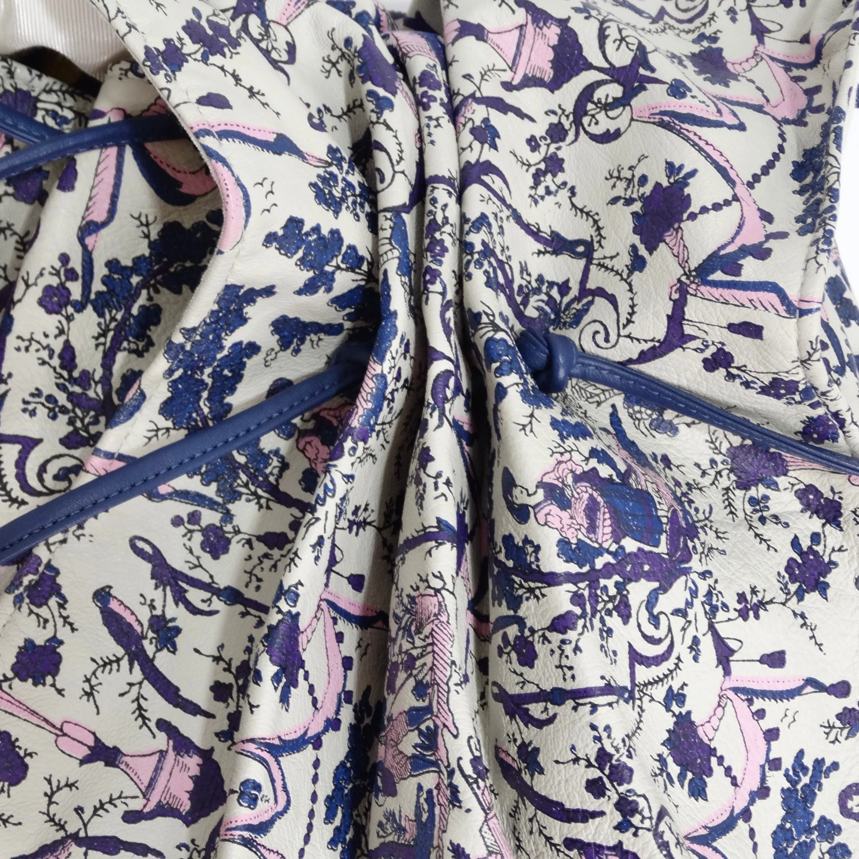1980s Carlos Falchi Drawstring Crossbody Bag