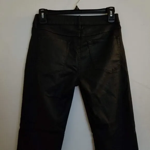 3x1 W2 Split Bell Crop Jeans Jet Coated Denim Jean