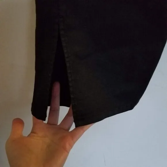 3x1 W2 Split Bell Crop Jeans Jet Coated Denim Jean