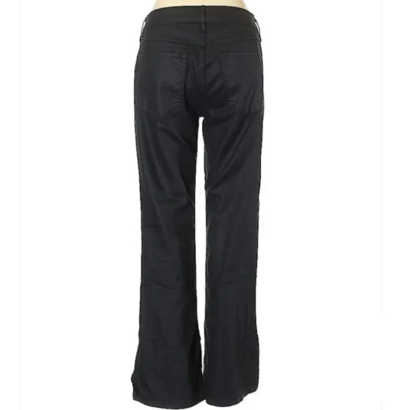 3x1 W2 Split Bell Crop Jeans Jet Coated Denim Jean