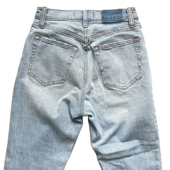 Abercrombie &amp; Fitch Curve Love High Rise Ankle Straight Denim Jeans Size 00