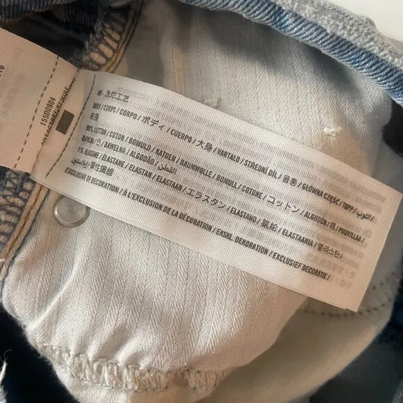 Abercrombie &amp; Fitch Curve Love High Rise Ankle Straight Denim Jeans Size 00