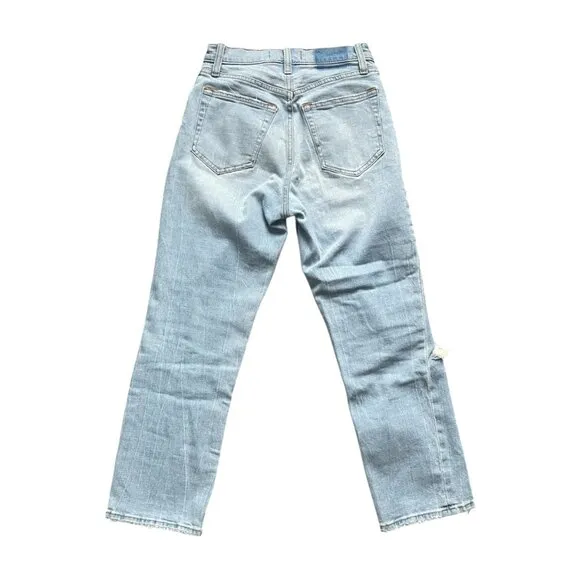 Abercrombie &amp; Fitch Curve Love High Rise Ankle Straight Denim Jeans Size 00