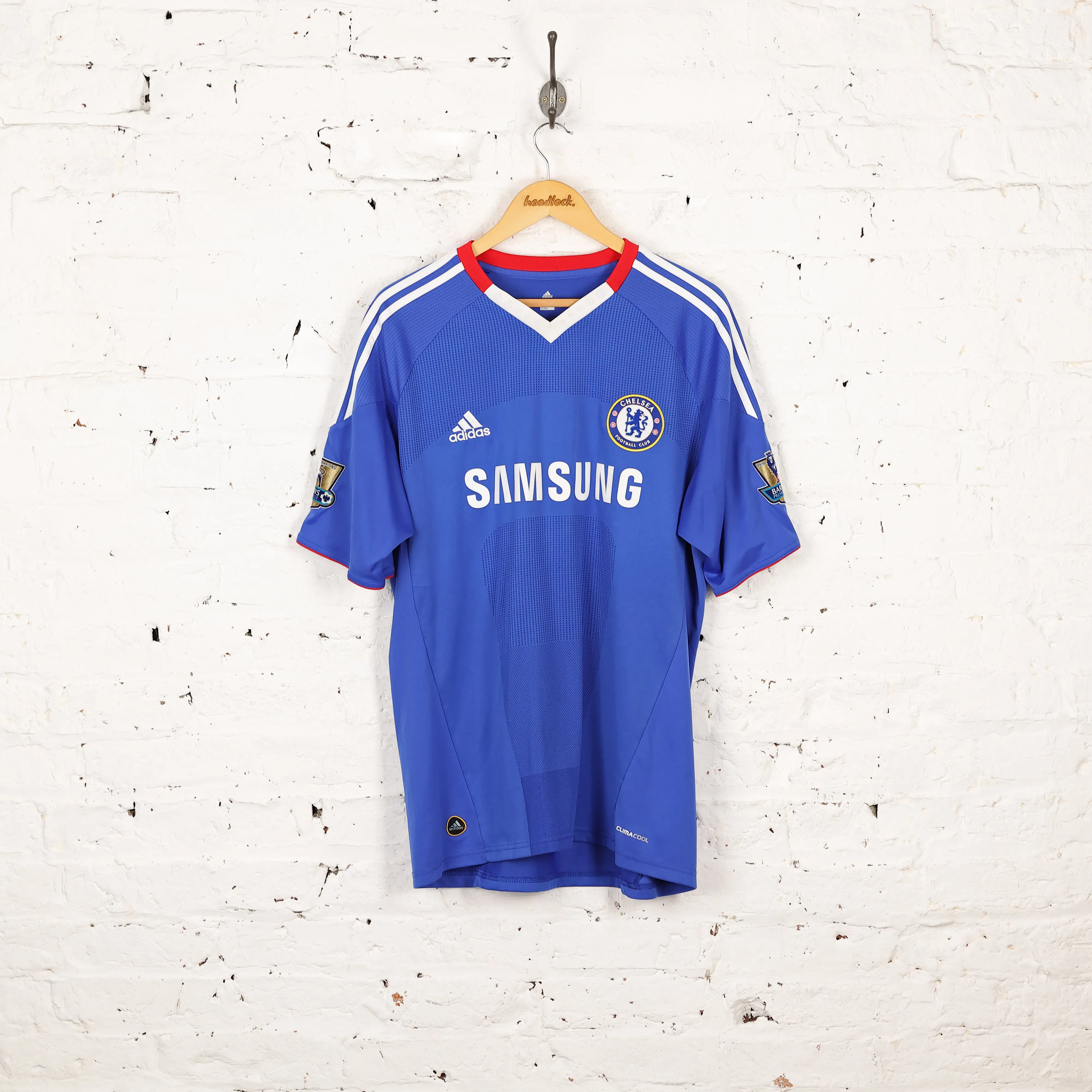 Adidas Chelsea 2010 David Luiz Home Football Shirt - Blue - L