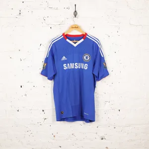 Adidas Chelsea 2010 David Luiz Home Football Shirt - Blue - L