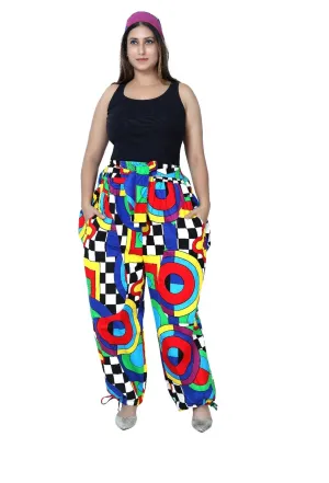 African Print Ankle Tie Pant