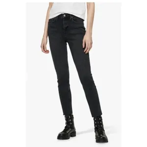AllSaints Roxanne Cropped Ankle Jeans Mid Rise Black Womens Size 25