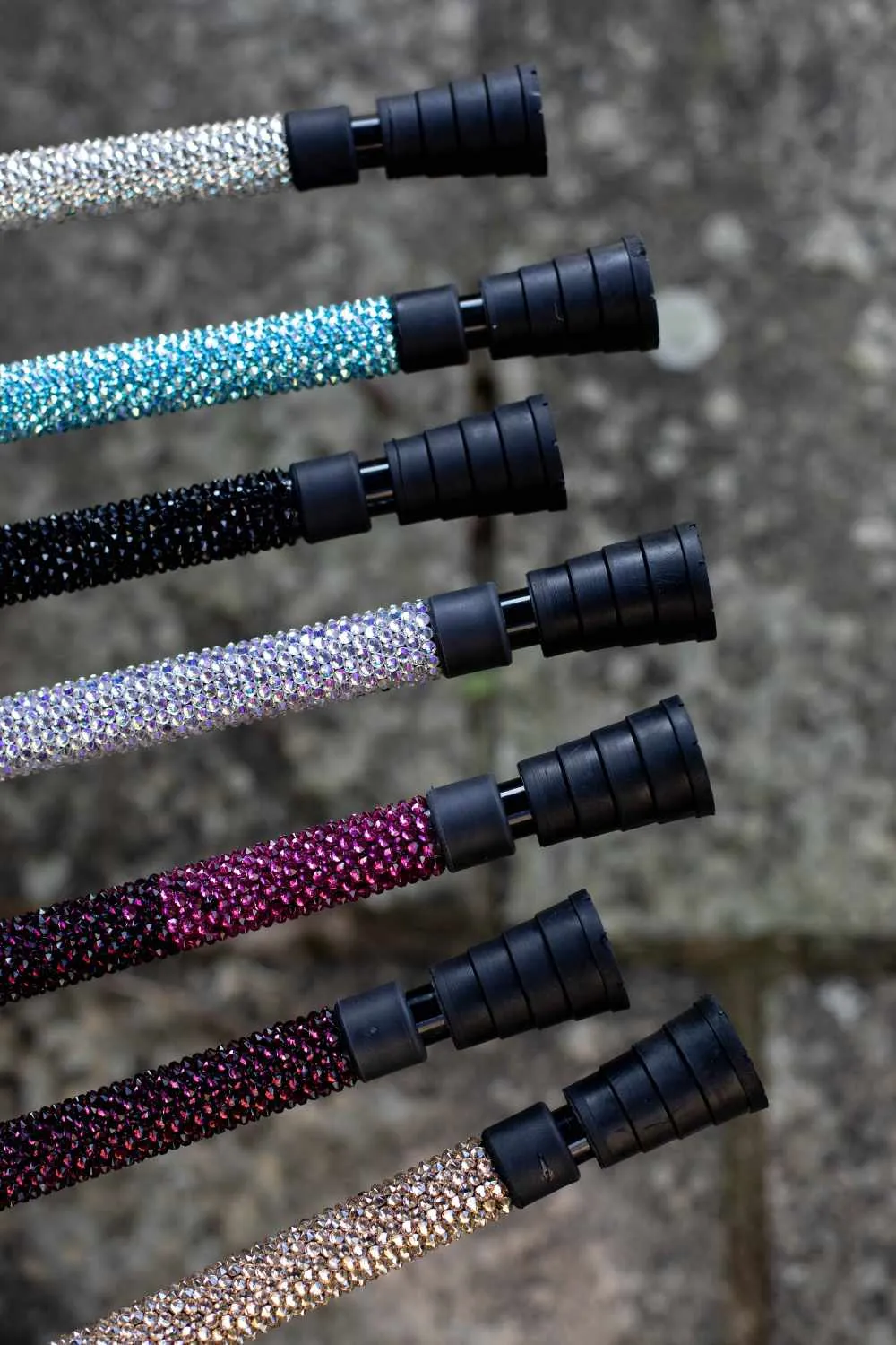 Aquamarine Diamanté Walking Stick