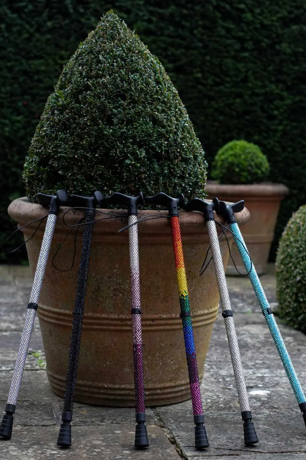 Aquamarine Diamanté Walking Stick