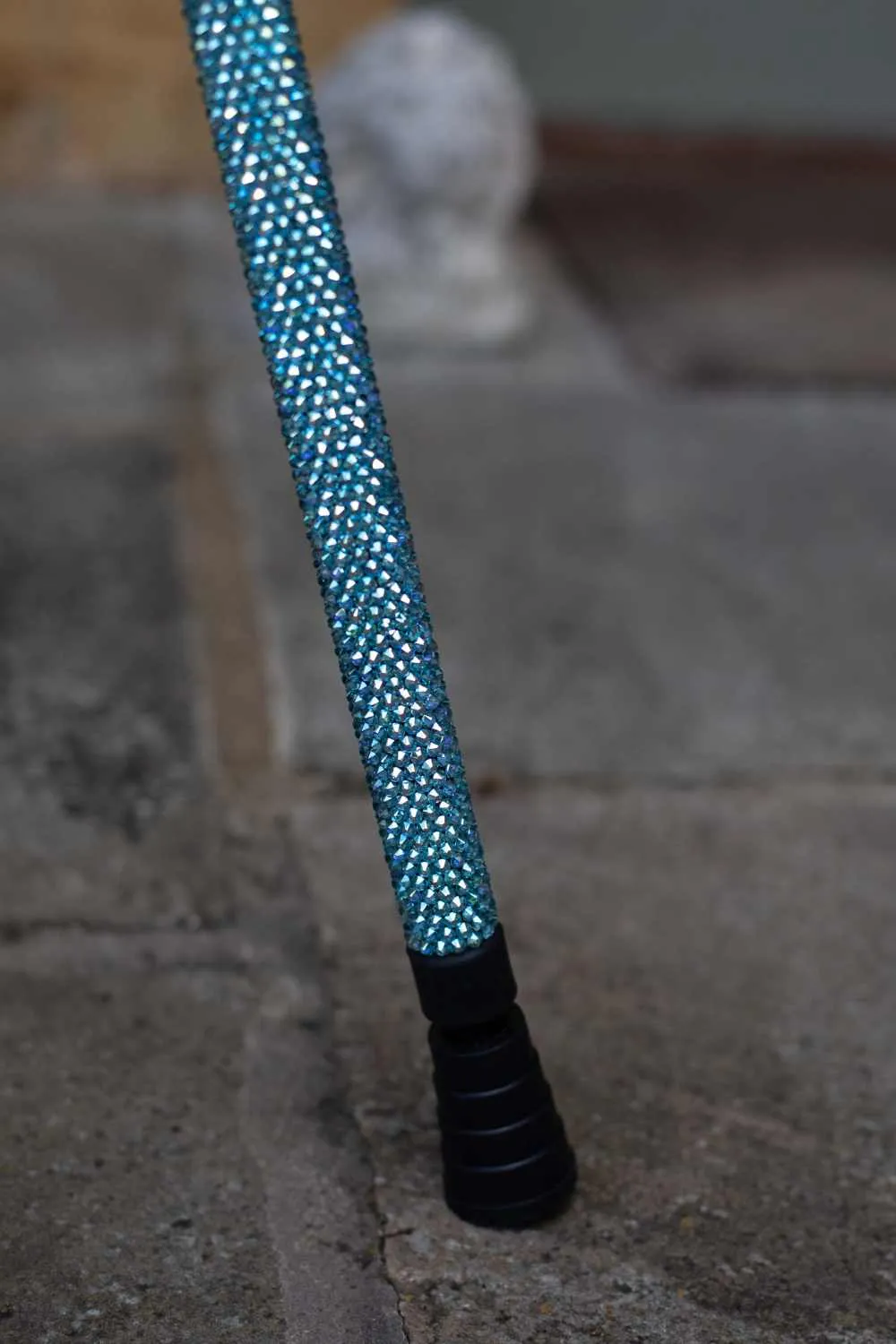 Aquamarine Diamanté Walking Stick