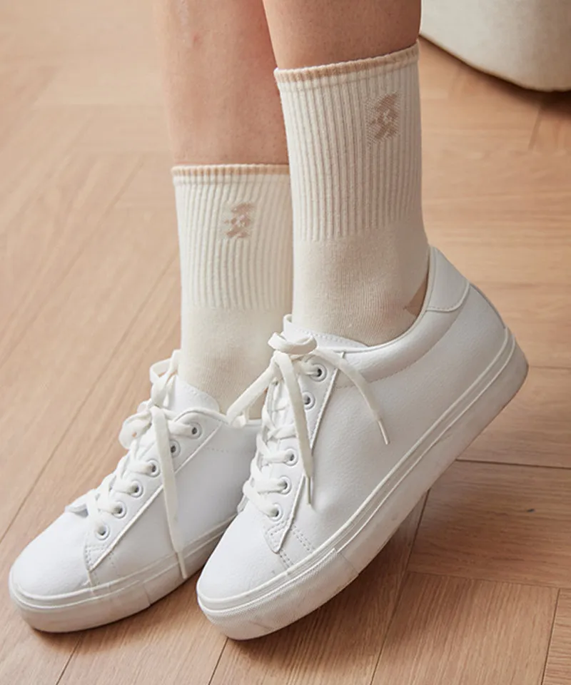AVEN Signature Middle Socks - Beige