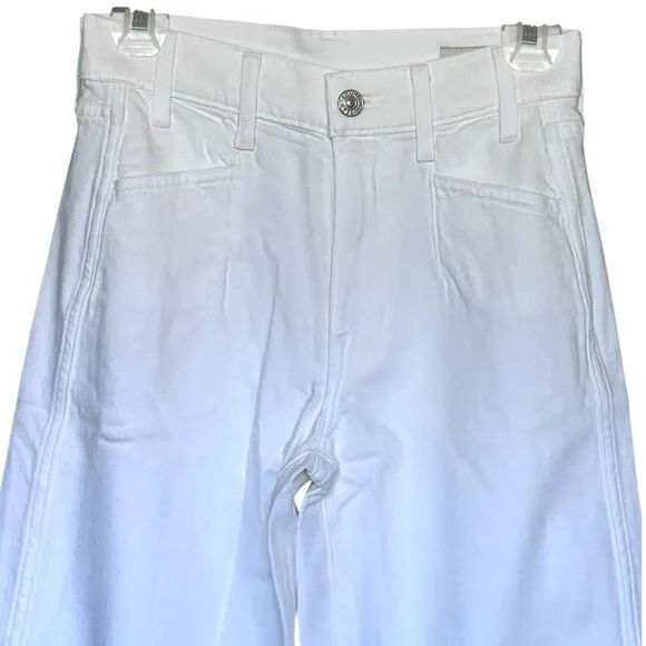 AYR The Beat Barrel Ankle Crop Jeans Tofu White-Size 23
