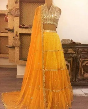 Beautiful Georgette Ruffle Style Lehenga
