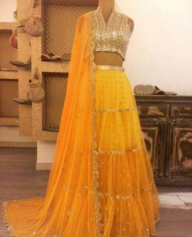Beautiful Georgette Ruffle Style Lehenga