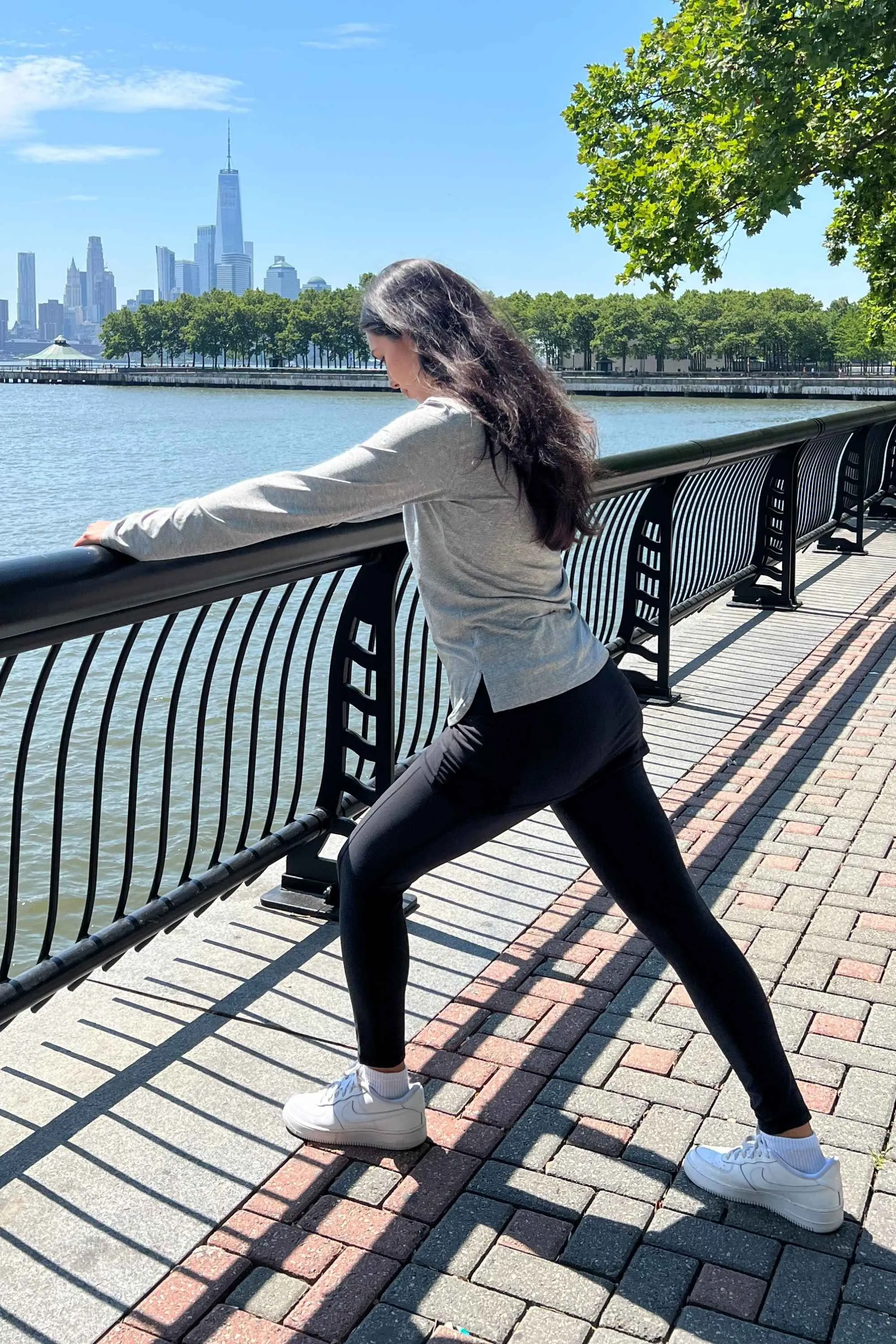 Black 7/8th's Ankle Length Skirted Leggings with Pockets