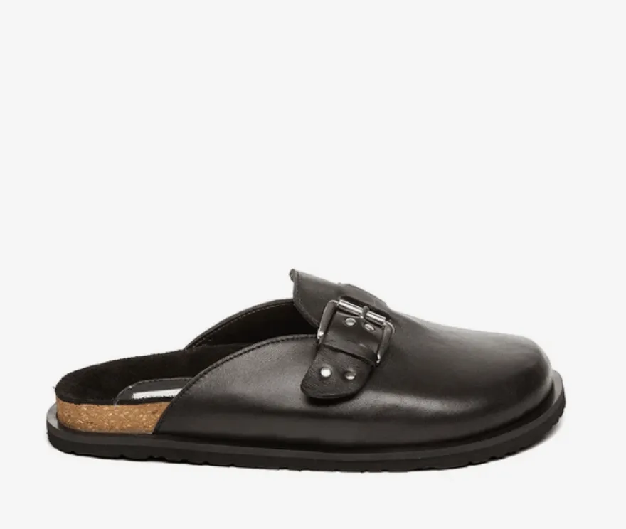 Black leather Evergreen mules - Steve Madden