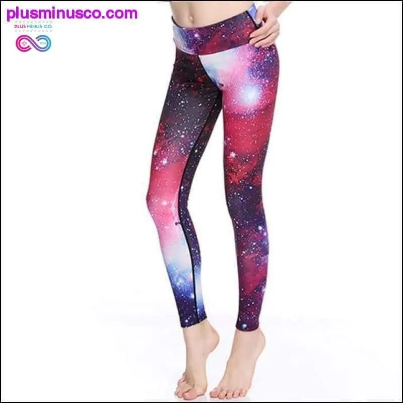 Blue Green Weed Leaf Prints Elastic Slim Fitness Workout