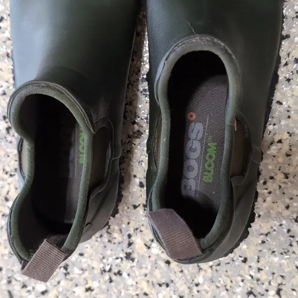 Bogs Basin Chelsea Boot Men's Size 8 Waterproof Rubber Green Ankle