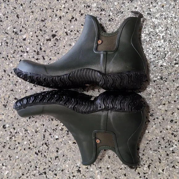 Bogs Basin Chelsea Boot Men's Size 8 Waterproof Rubber Green Ankle