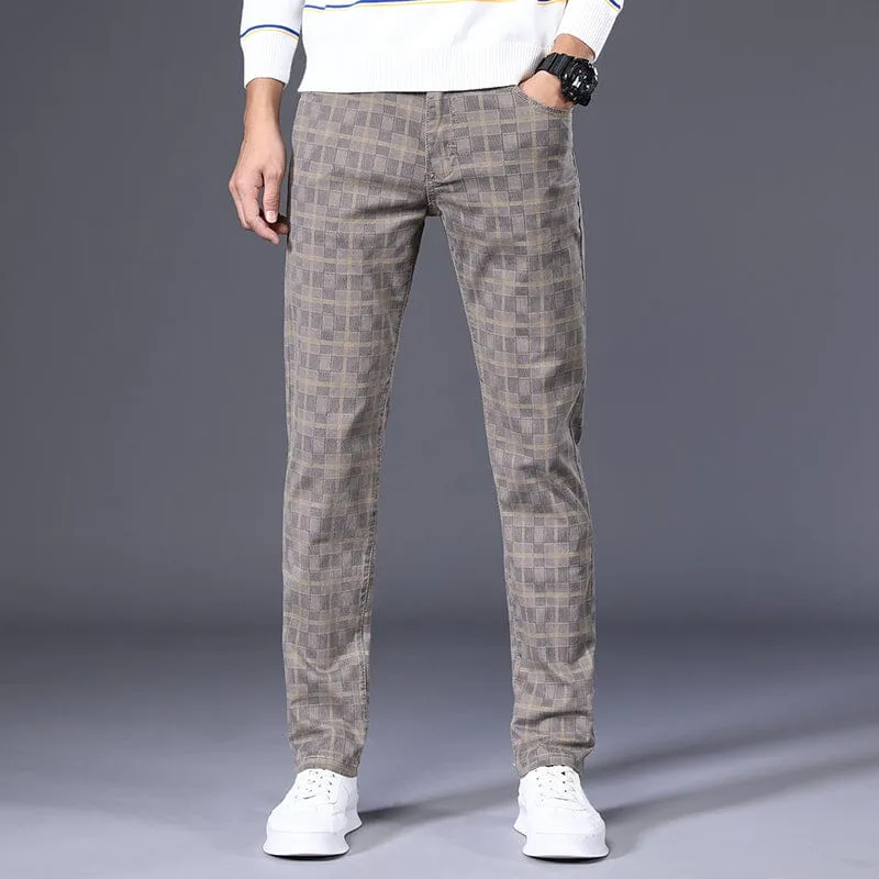 Calça Masculina Casual Xadrez
