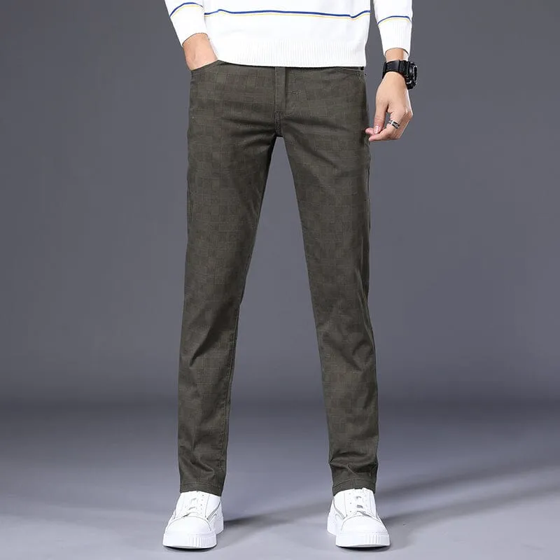 Calça Masculina Casual Xadrez