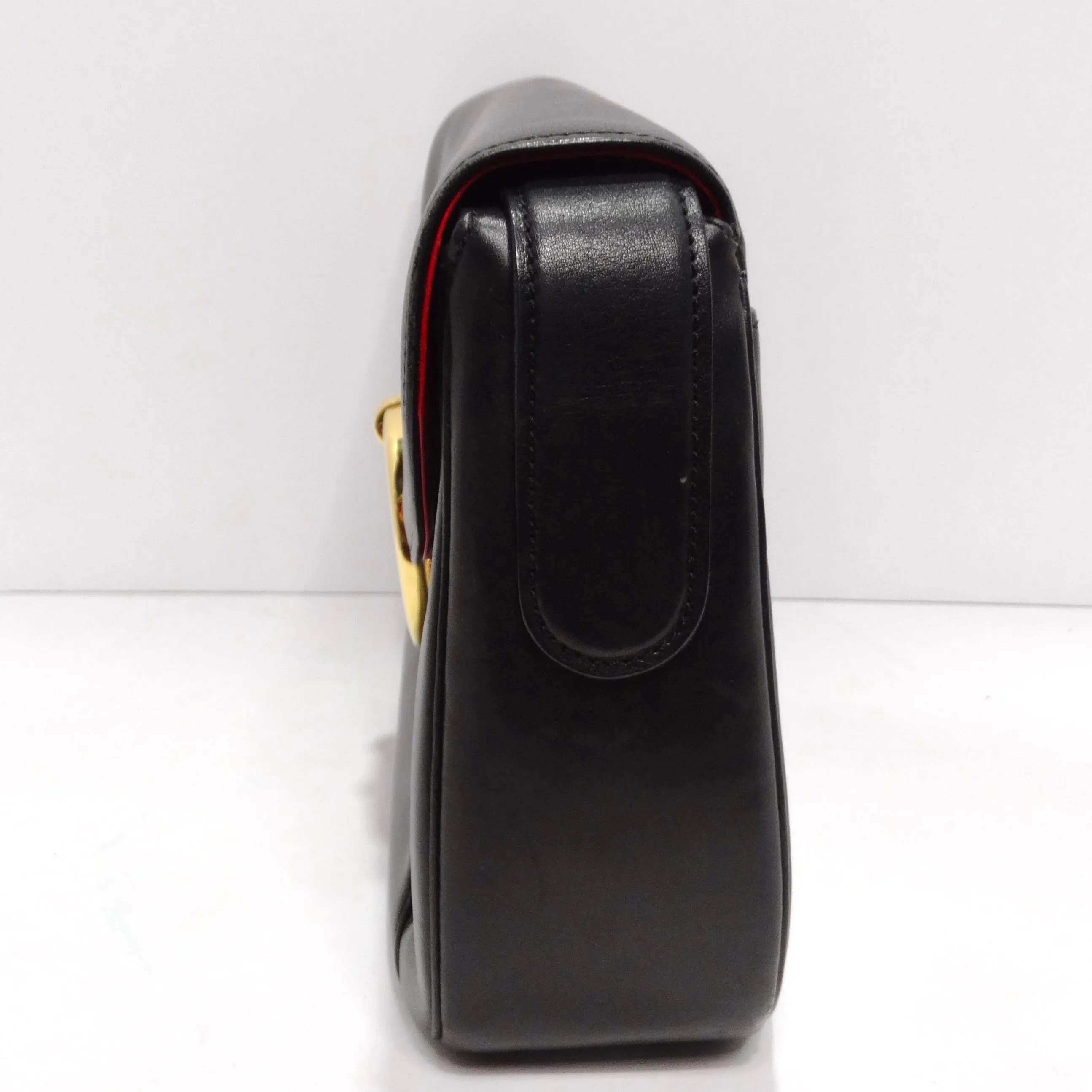 Cartier 1990s Black Leather Classic Panthere Shoulder Bag