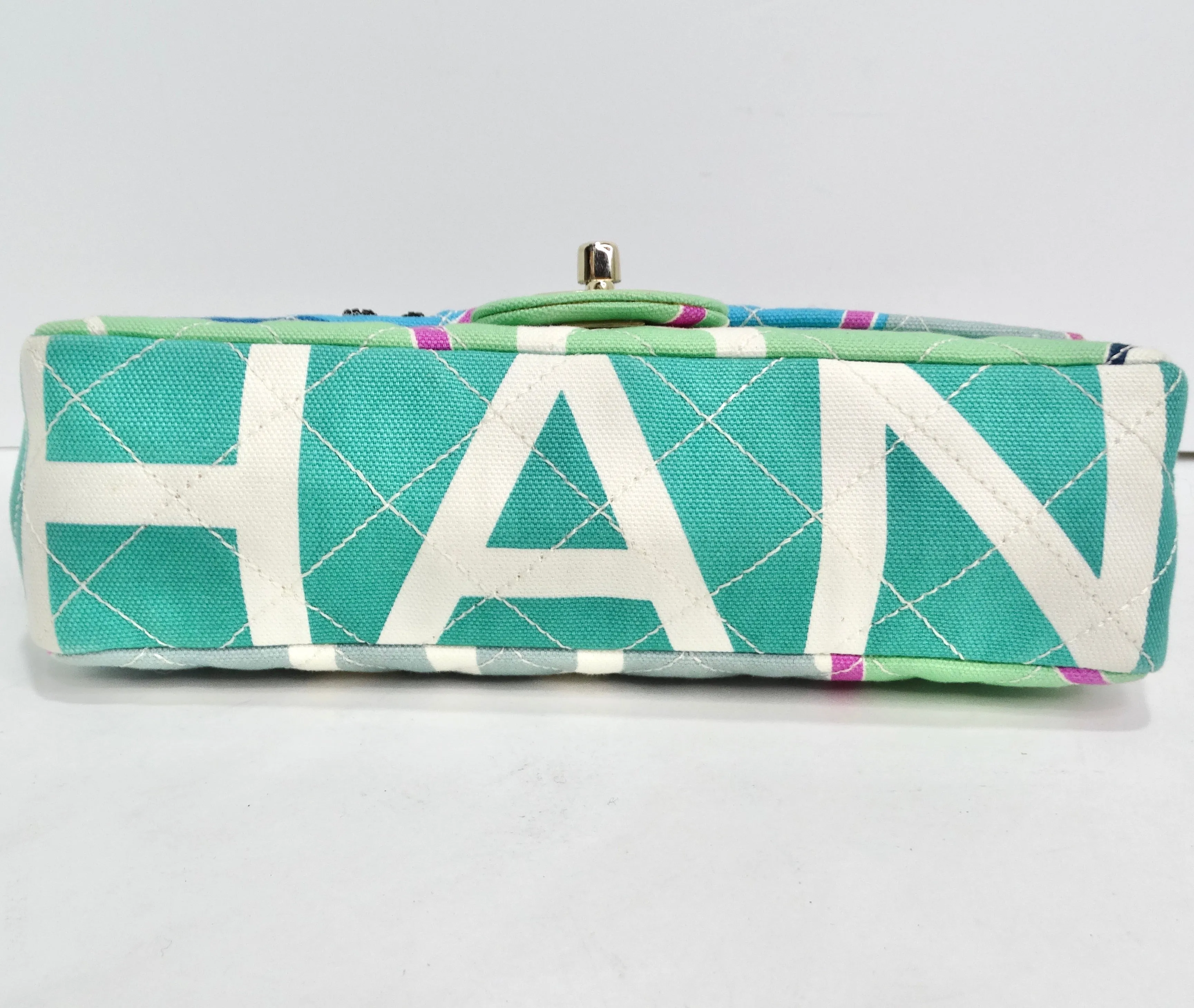 Chanel Canvas Printed Eiffel Tower Flap Bag