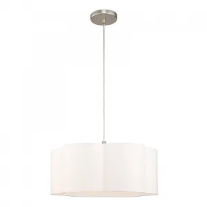 CHELSEA 1 LIGHT PENDANT, BRUSHED NICKEL