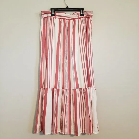 Chelsea &amp; Theodore Tie Waist Maxi Skirt size M NWT
