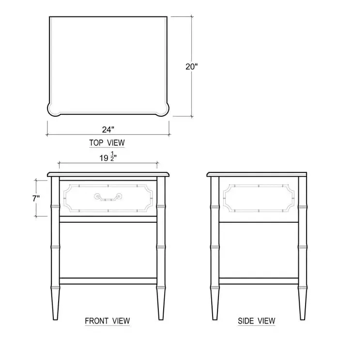 Chelsea End Table in Architectural White