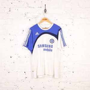 Chelsea FC Adidas Football T Shirt - White - L