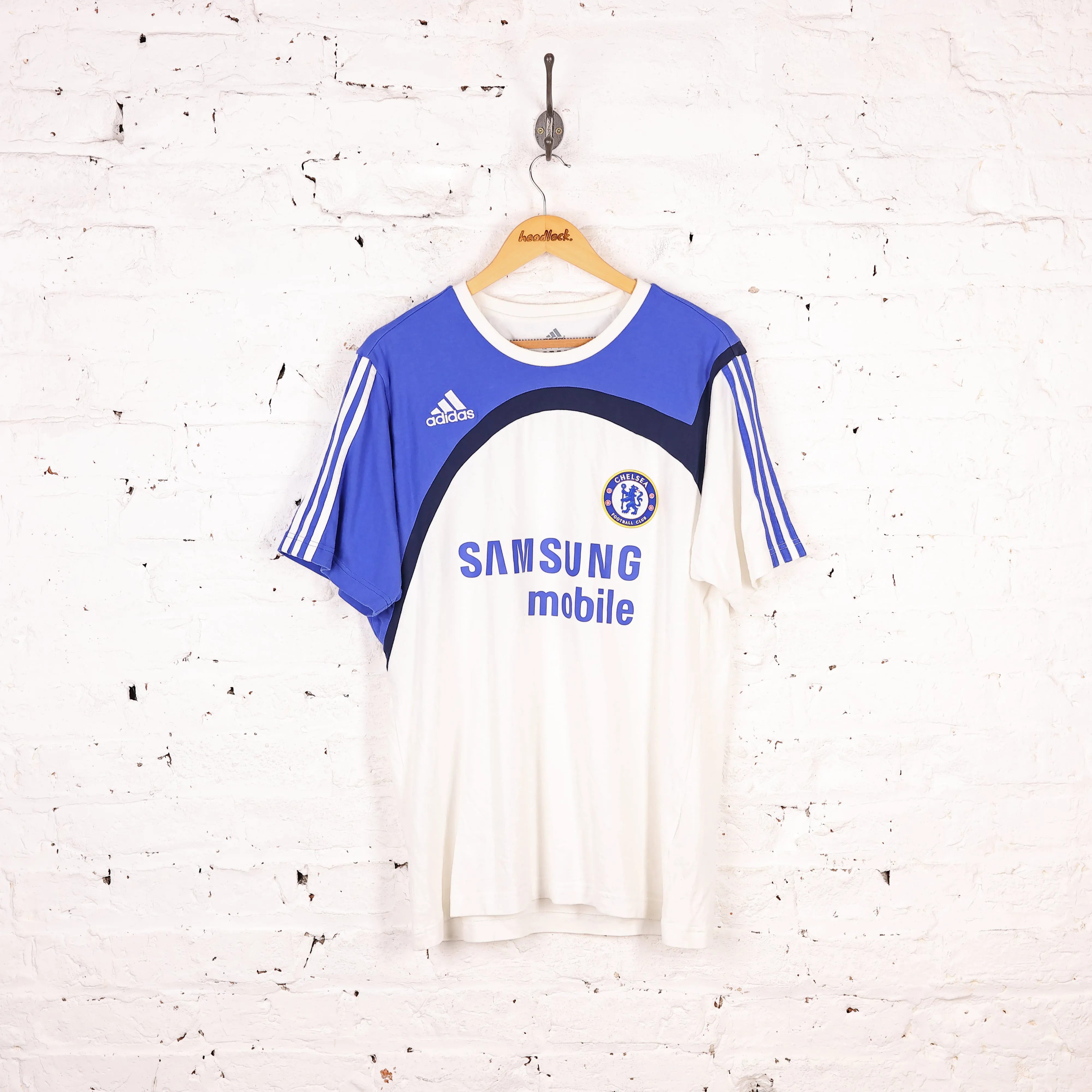 Chelsea FC Adidas Football T Shirt - White - L