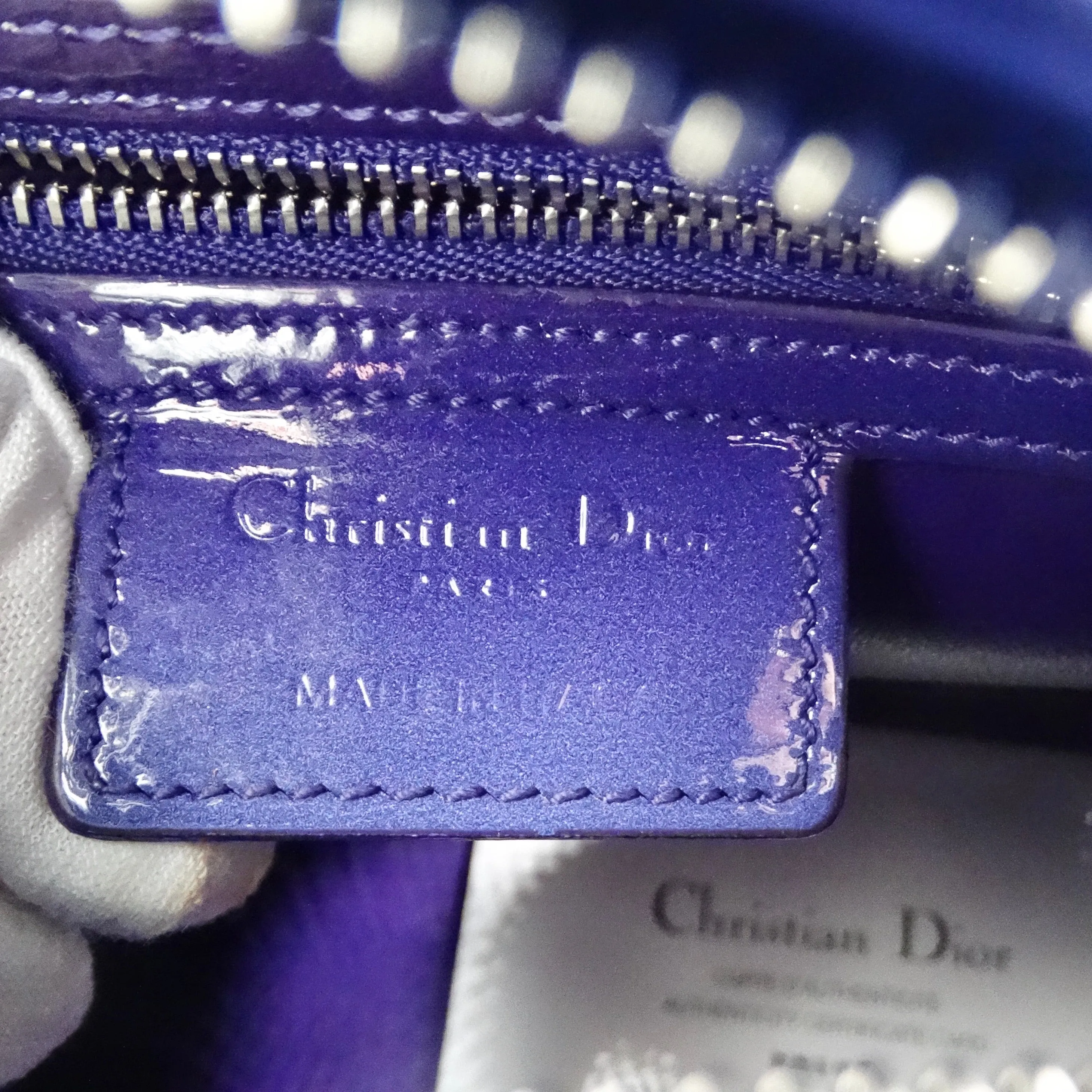 Christian Dior Patent Cannage Gradient Medium Lady Dior Purple Blue