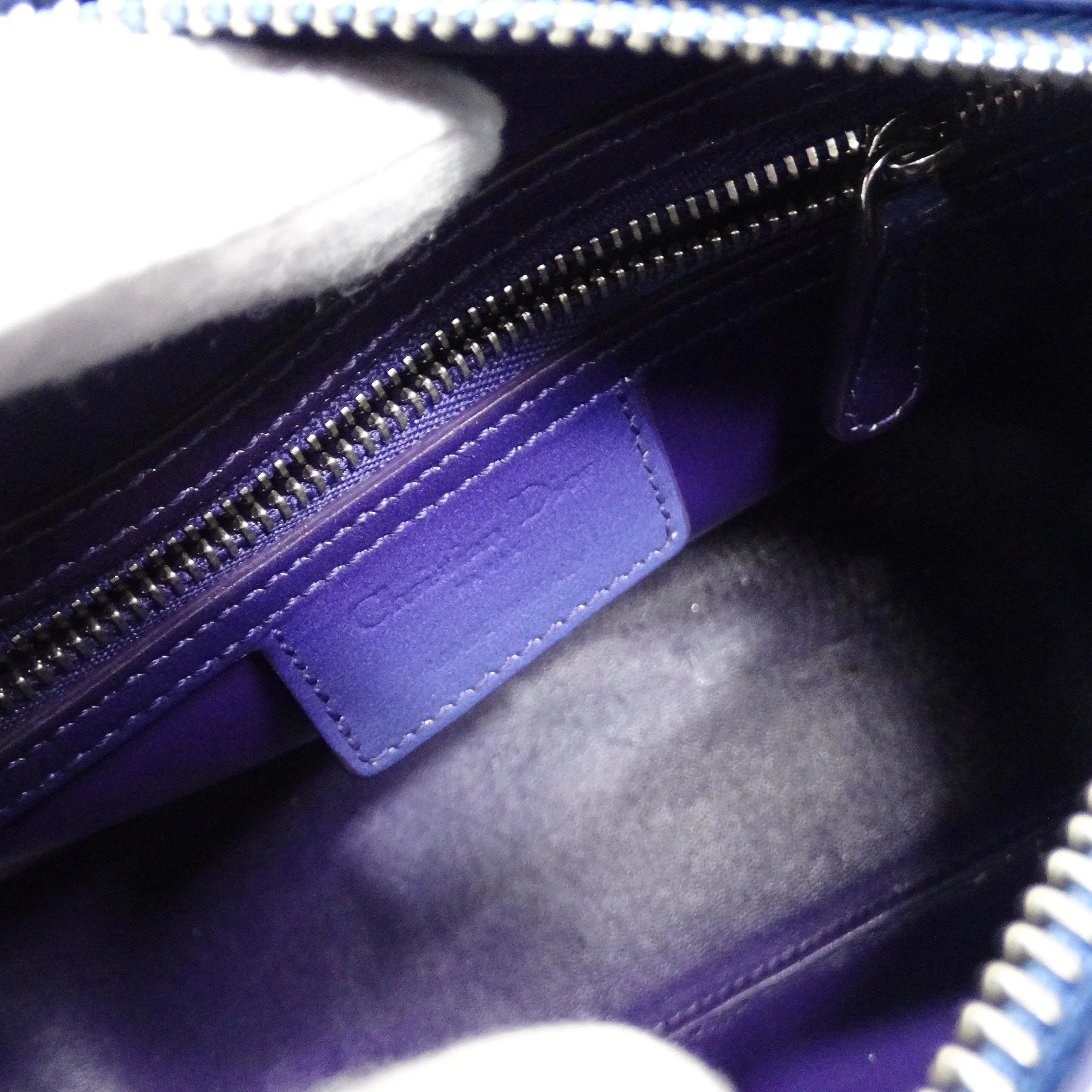 Christian Dior Patent Cannage Gradient Medium Lady Dior Purple Blue