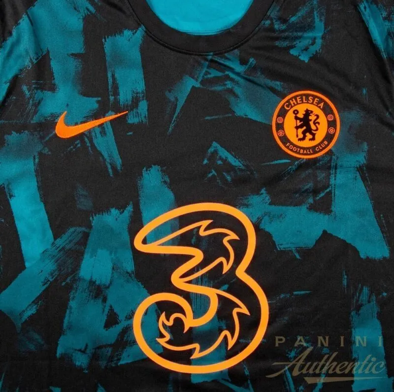 CHRISTIAN PULISIC Autographed 2021-22 Chelsea FC #10 Third Jersey PANINI