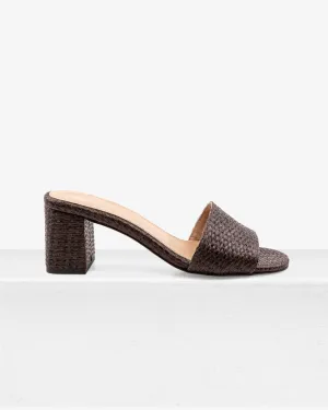 Claudia Brown Raffia Mule