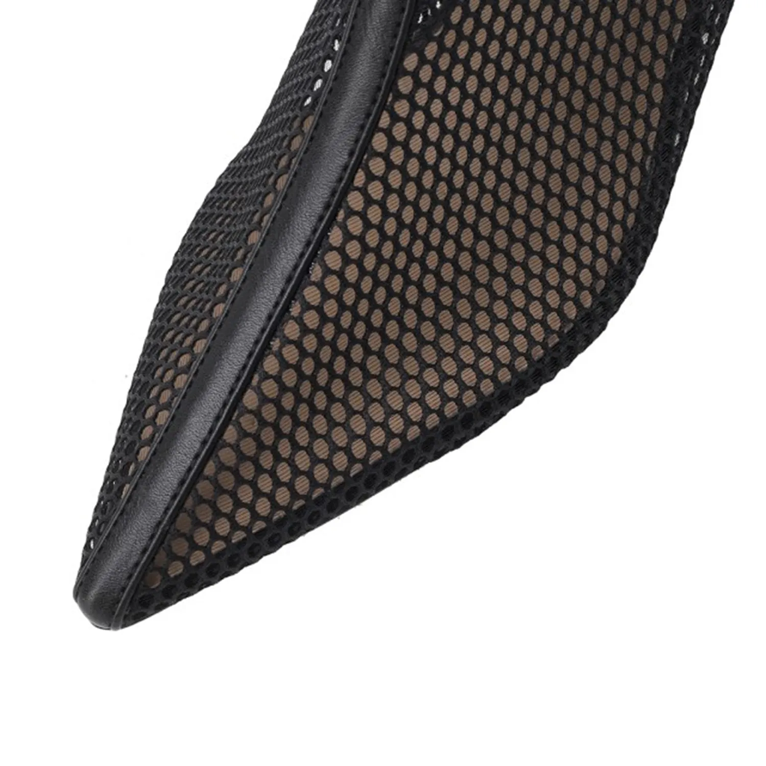(Clean Up - US 6.5) Pointed Hollow Mesh Thick Heels Boots