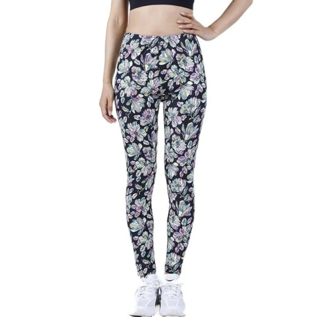 ContiNent 33 Womens for Leggins Graffiti Style Slim Stretch Trouser Army Green Leggings Deportes Pants